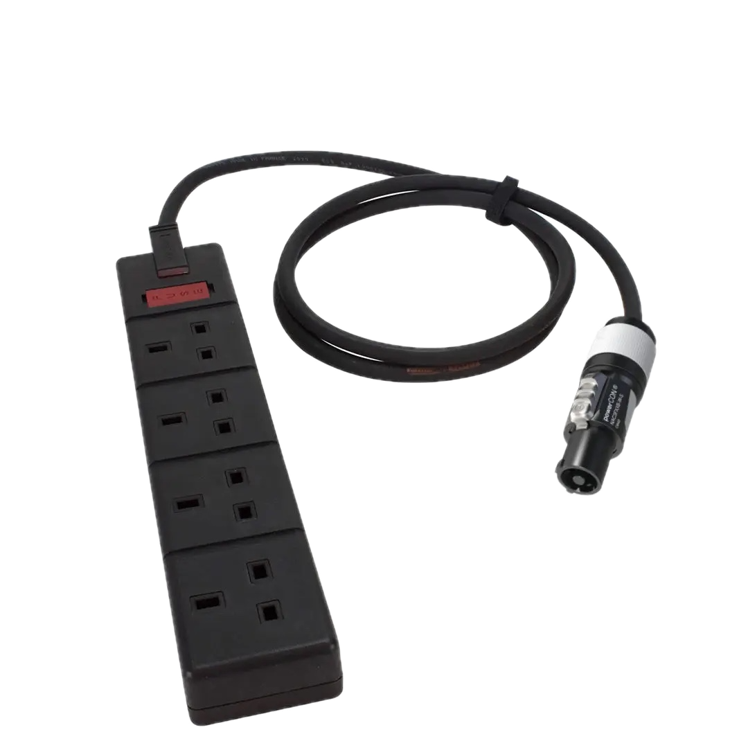 powerCON Out (White) -  2x13A(F) Cable — 1 m